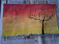 baum im sonnenuntergang